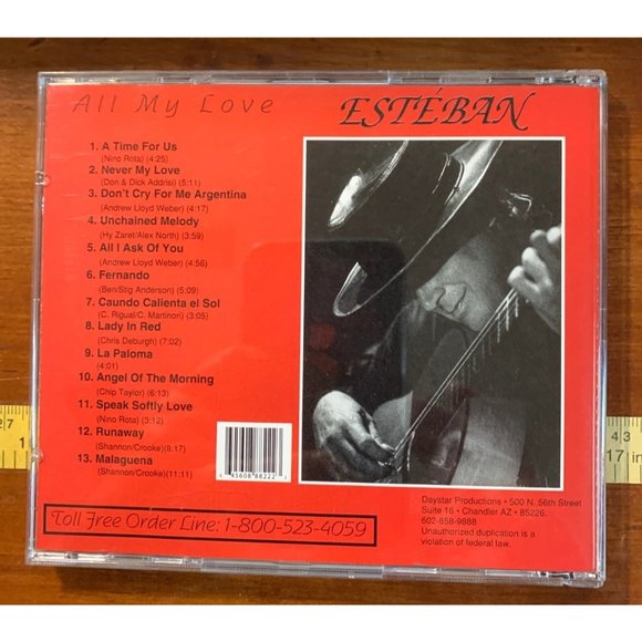 Esteban All My Love Cd Unchained Melody A Time For Us Never My Love - Picture 2 of 3
